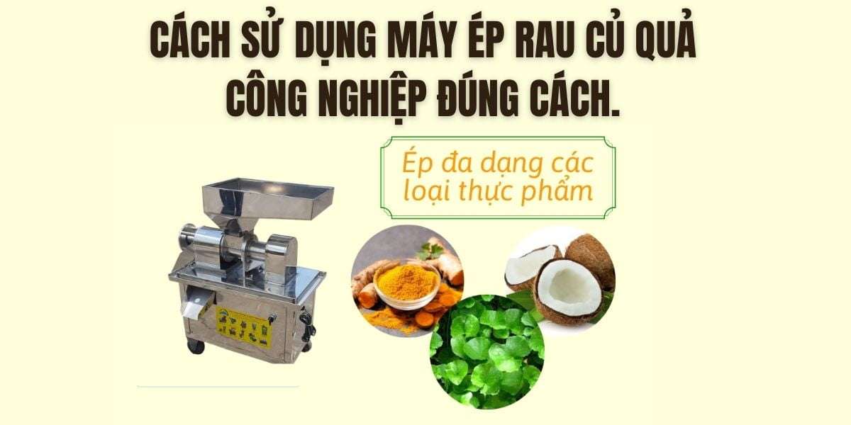 Cách sử dụng máy ép rau củ quả công nghiệp đúng cách