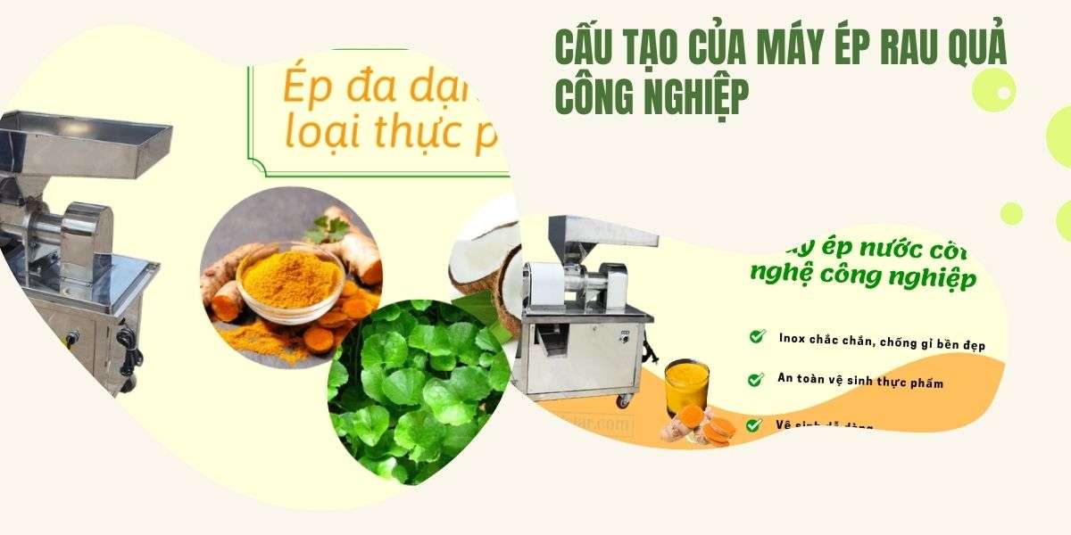 Cấu tạo của máy ép rau quả công nghiệp