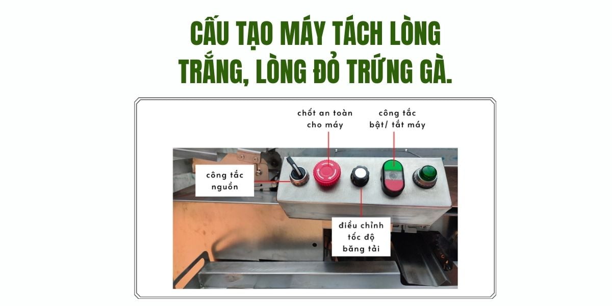 Cấu tạo máy tách lòng trắng, lòng đỏ trứng gà