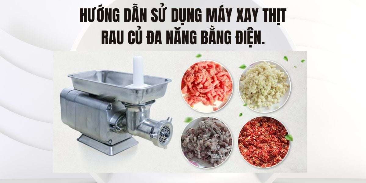 Hướng dẫn sử dụng máy xay thịt rau củ đa năng bằng điện