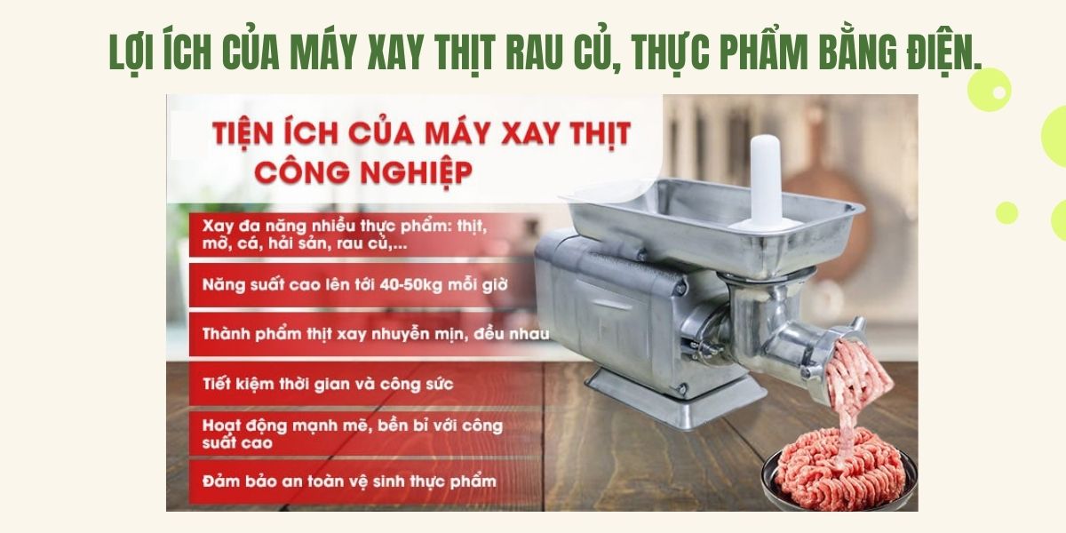 Lợi ích của máy xay thịt rau củ, thực phẩm bằng điện