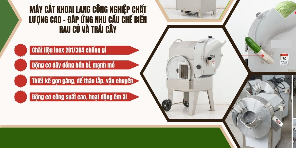 Máy cắt lát khoai lang, khoai tây siêu mỏng 17 Máy cắt khoai lang công nghiệp chất lượng cao - Đáp ứng nhu cầu chế biến rau củ và trái cây