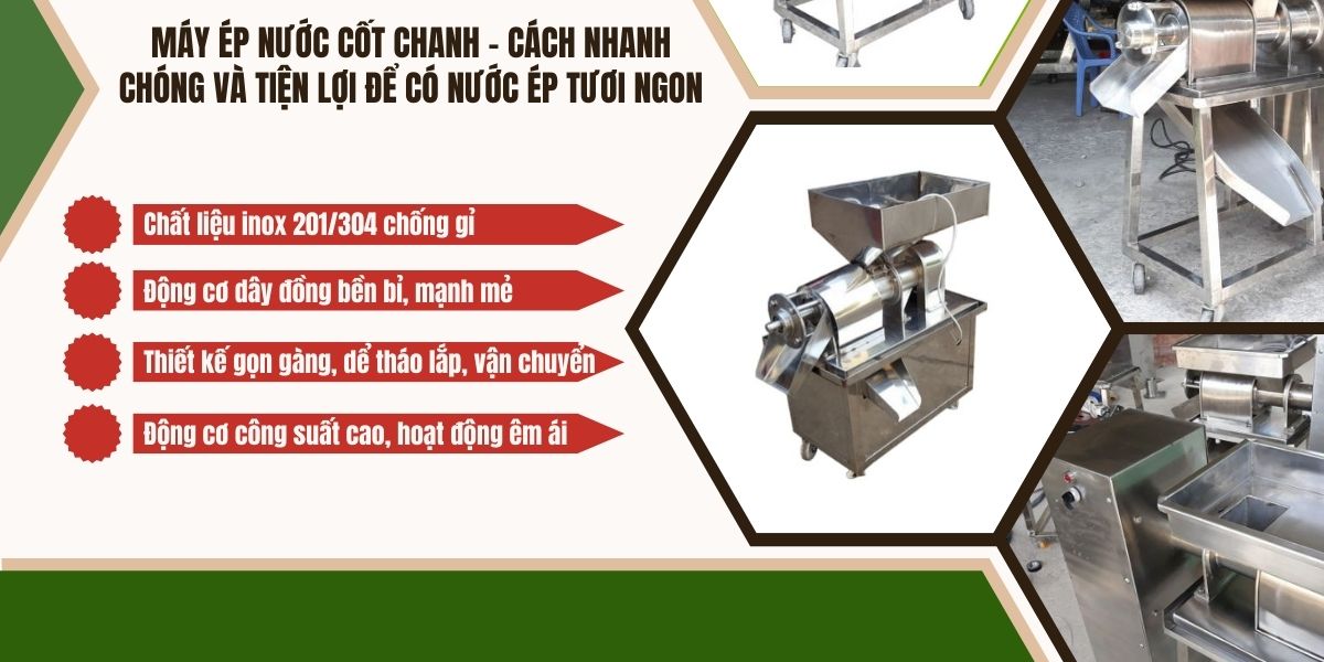 Máy ép nước cốt chanh tắc, quất công nghiệp 10 Máy ép nước cốt chanh - Cách nhanh chóng và tiện lợi để có nước ép tươi ngon