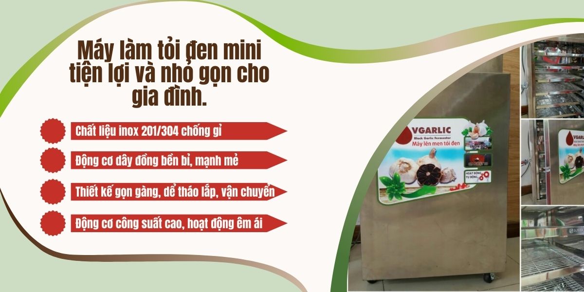 Máy làm tỏi đen mini tiện lợi và nhỏ gọn cho gia đình Máy làm tỏi đen mini tiện lợi và nhỏ gọn cho gia đình
