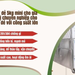 Máy rang hạt dẻ 5kg mini cho gia đình - Thiết bị chuyên nghiệp cho việc rang hạt dẻ với công suất lớn