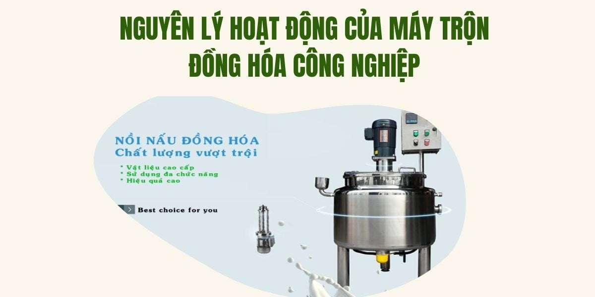 Nguyên lý hoạt động của máy trộn đồng hóa công nghiệp