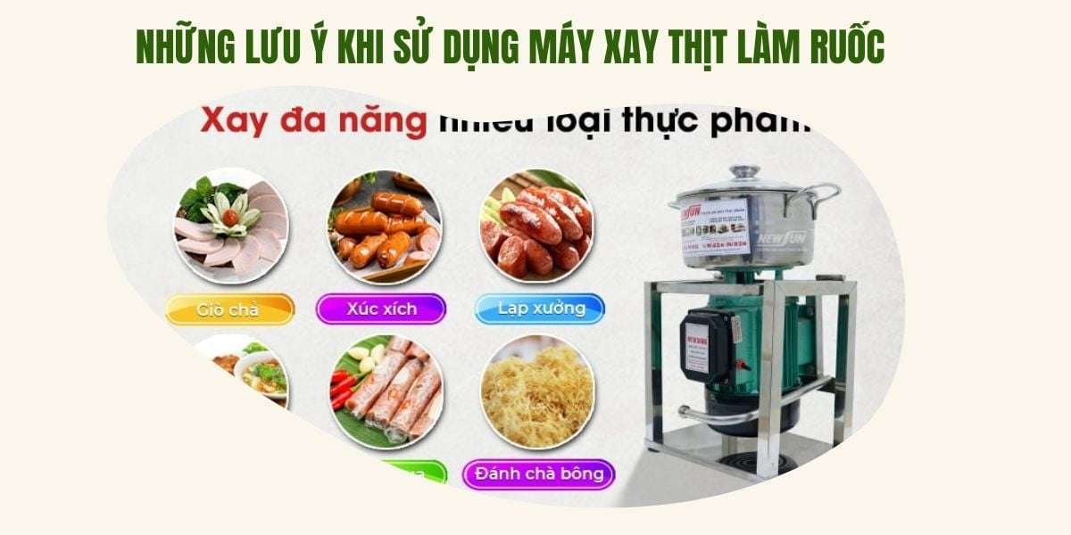 Những lưu ý khi sử dụng máy xay thịt làm ruốc