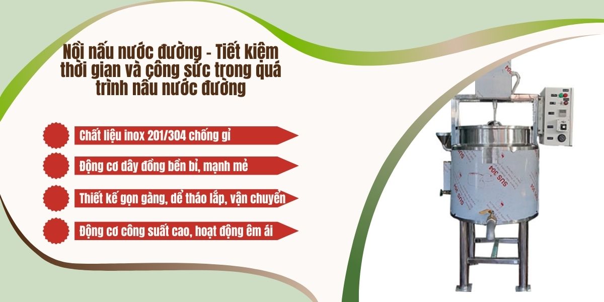 Nồi Nấu Nước Đường Công Nghiệp Có Cánh Khuấy 19 Nồi nấu nước đường - Tiết kiệm thời gian và công sức trong quá trình nấu nước đường