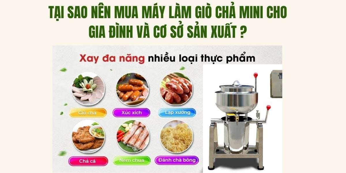 Tại sao nên mua máy làm giò chả mini cho gia đình và cơ sở sản xuất